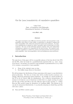 On the (non-)cumulativity of cumulative quantifiers