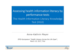 The Health Information Literacy Knowledge Test