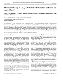 Aliovalent Doping of CeO2: DFT-study of Oxidation State and Va
