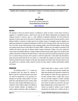 Igbafe. Kate Rashida The importance of human and material