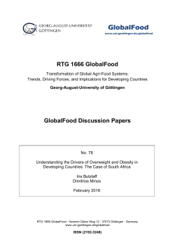 Understanding the Drivers of Overweight and Obesity in Developing