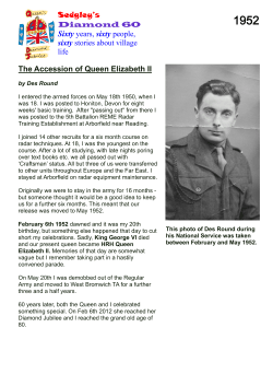 The Accession of Queen Elizabeth II Sedgley`s Diamond 60 Sixty