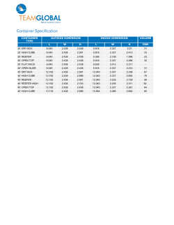 Container Specifications