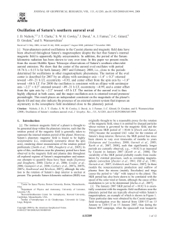Oscillation of Saturn`s southern auroral oval