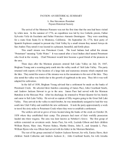 Brief History of Early Payson