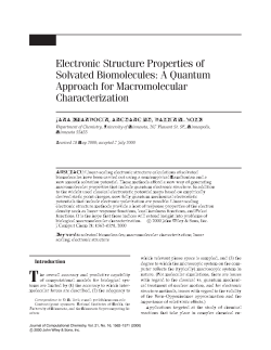 Electronic structure properties of solvated biomolecules: A quantum