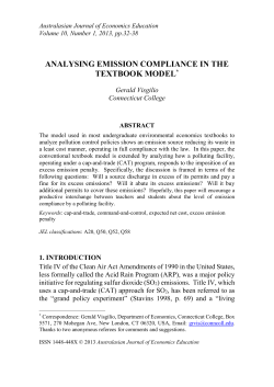 3. Analysing Emission Compliance in the Textbook Model