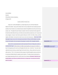 This is the clean copy of my rough draft.