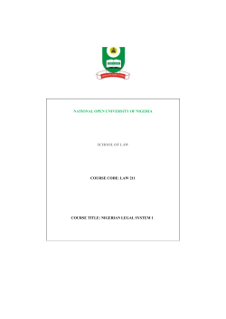 LAW211 - National Open University of Nigeria