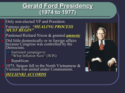 Gerald Ford Presidency