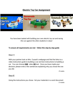 Electric Toy Car Assignment
