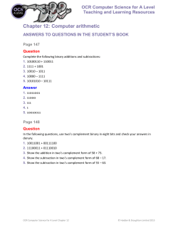 Chapter 12: Computer arithmetic