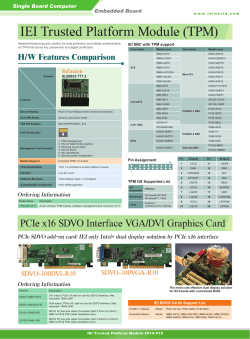 IEI Trusted Platform Module (TPM)
