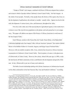 Rural African American Communities in the San Joaquin Valley