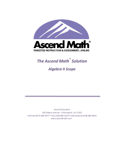 The Ascend Math Solution