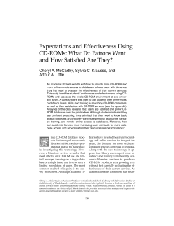 Expectations and Effectiveness Using CD-ROMs