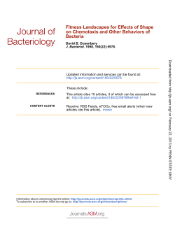 Bacteria on Chemotaxis and Other Behaviors of