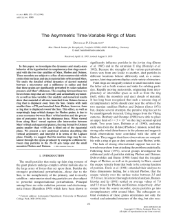 The Asymmetric Time-Variable Rings of Mars