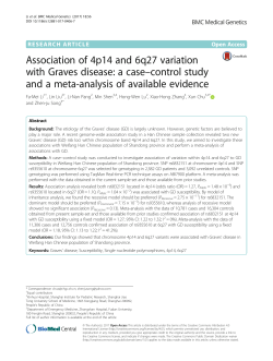 Association of 4p14 and 6q27 variation with Graves disease: a case
