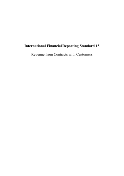International Financial Reporting Standard 15 Revenue