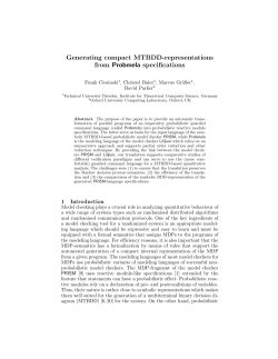 Generating compact MTBDD-representations from Probmela