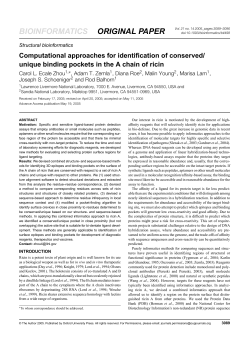 unique binding pockets in the A chain of ricin