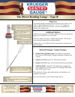 The Direct Reading Gauge&mdash;Type D