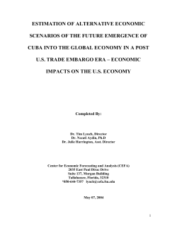 ECONOMIC BENEFITS OF LIFTING U - FSU