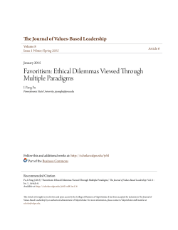 Favoritism: Ethical Dilemmas Viewed Through