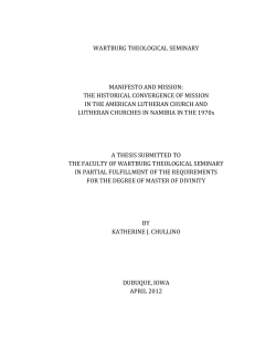 Part 1 - Wartburg Theological Seminary