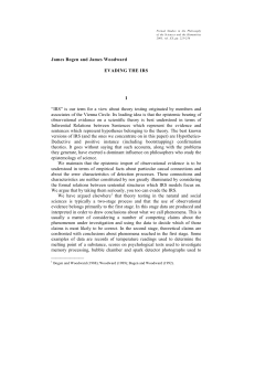 James Bogen and James Woodward EVADING THE IRS I &sup3;IRS&acute; is