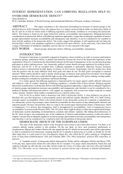 can lobbying regulation help eu overcome