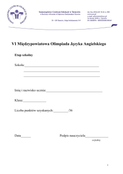 Etap szkolny MOJA 2008