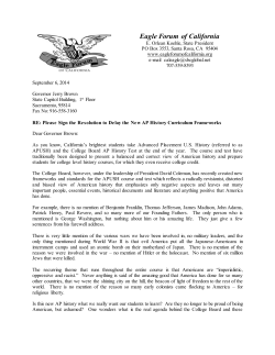 Please read the letter sent to Governor Brown for more details