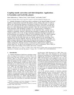 Coupling mantle convection and tidal dissipation
