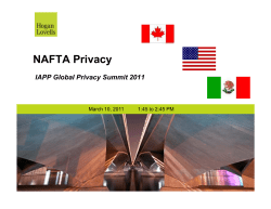 NAFTA Privacy - International Association of Privacy Professionals