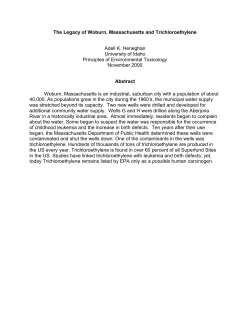The Legacy of Woburn, Massachusetts and Trichloroethylene Adell