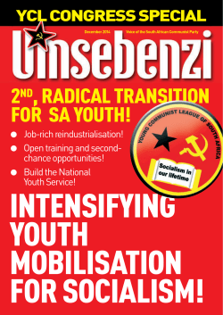 2nd, radIcal transItIon for sa youth!