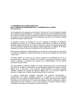 C. PRESIDENTE DE LA MESA DIRECTIVA DE LA CÁMARA DE