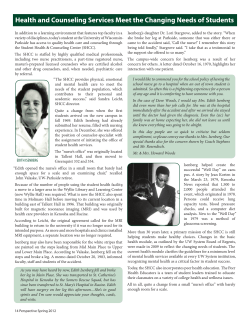 Health and Counseling Services Meet the Changing Needs of
