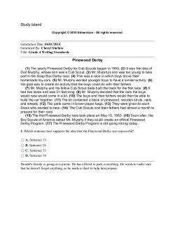 Study Island Pinewood Derby