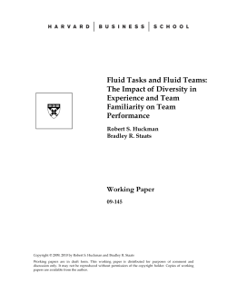 Fluid Tasks and Fluid Teams