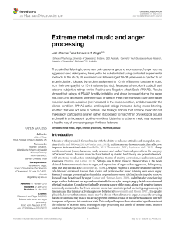 Extreme metal music and anger processing