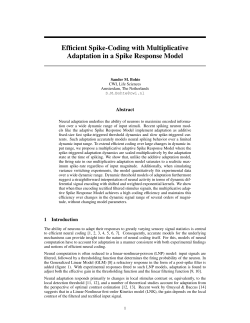 Efficient Spike-Coding with Multiplicative Adaptation in a Spike