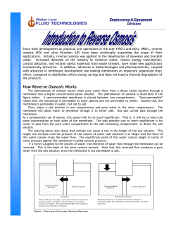 How Reverse Osmosis Works - Walter Louis Fluid Technologies