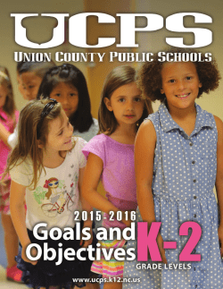 2015-2016 K-2 Goals and Objectives