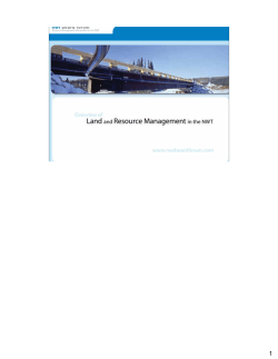 Overview of Land and Resource Management in the NWT