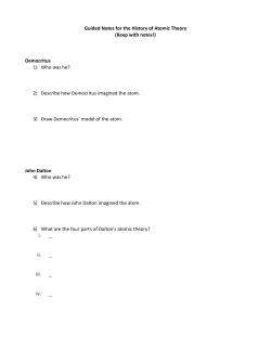 Guided Notes for the History of Atomic Theory