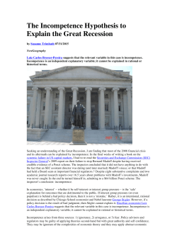 15.08-The Incompetence Hypothesis to Explain the Great Recession