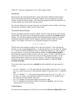 CHM 110 - Electron Configuration (r14)